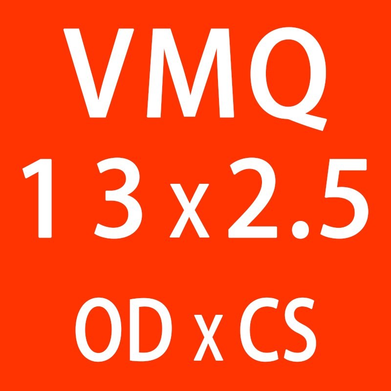 10pc/ Parti Rød Silikone Ring Silicium / Vmq O Ring 2.5mm Tykkelse Od7/8/9/10/11/12/13*2.5mm Gummi O-ring Pakning Pakning Skive