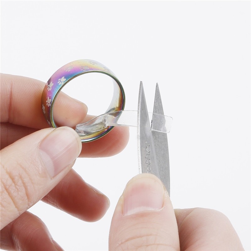 Klar / Hvid / Grå / Sort Klar Gummi Klistermærke Ring Størrelse Justeringsværktøj Smykker Dele Tilbehør thumbnail