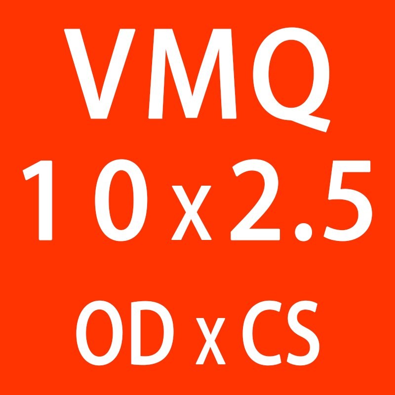 10pc/ Parti Rød Silikone Ring Silicium / Vmq O Ring 2.5mm Tykkelse Od7/8/9/10/11/12/13*2.5mm Gummi O-ring Pakning Pakning Skive