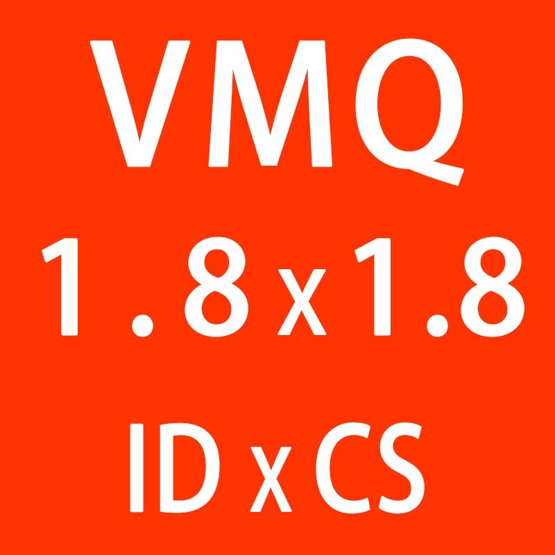 10 Stk / Parti Silikone Ringe Silikone / Vmq O Ring 1.8mm Tykkelse Id1.8/2/2.24/2.5/2.8/3.15/3.55/3.75/4mm Gummi O-ring Tætningspakning