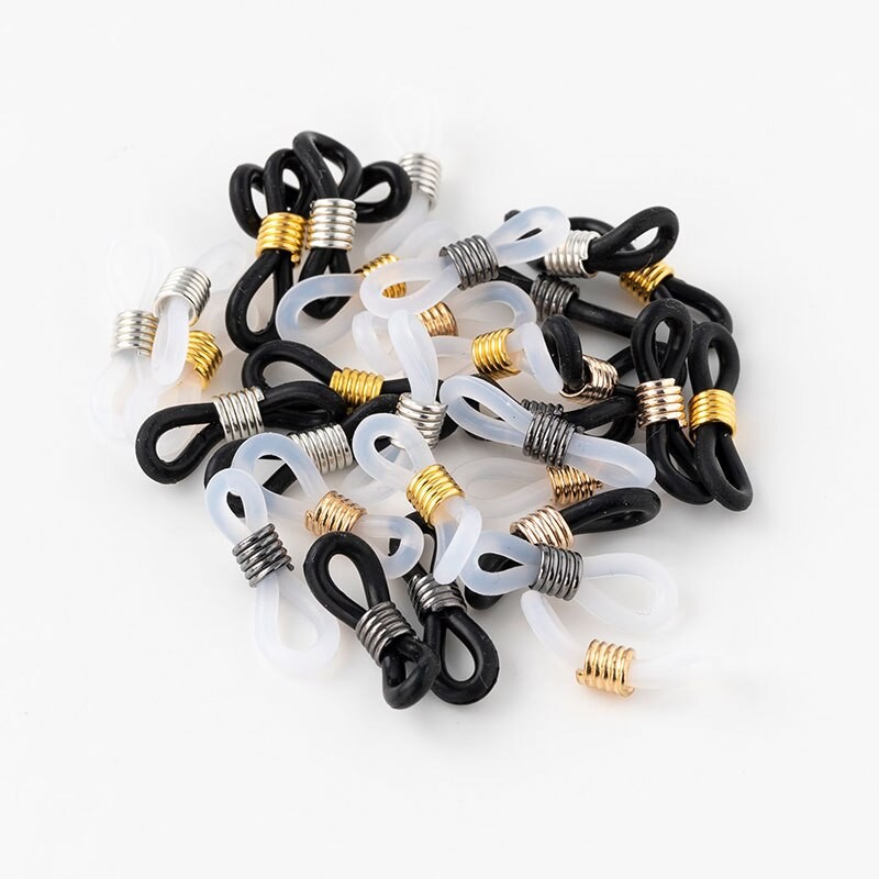 100 Stk Plastik Silikone Briller Kæde Forbindelse Briller Kæde Antiskid Gummi Ring Rem Forlængelse Fjeder Diy Briller Reb thumbnail