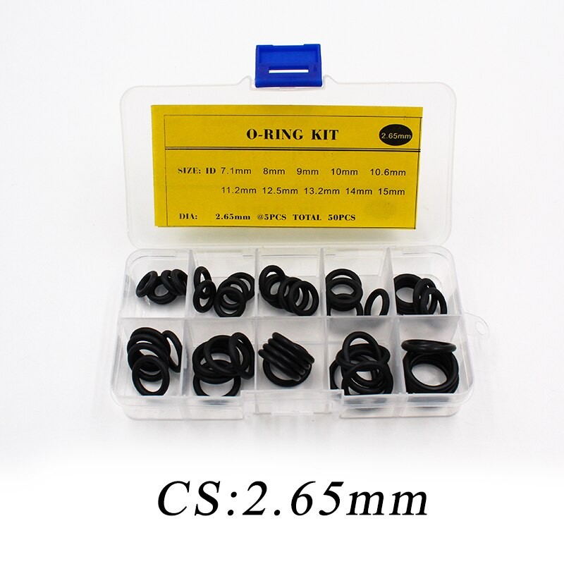 Tykkelse 1.5/1.8/1.9/2.4/2.65/3.1mm Gummi Ring Nbr O Ring Tætning Nitril Tætning O-ringe Nbr Skive Oring Sæt Sortiment Sæt Sæt