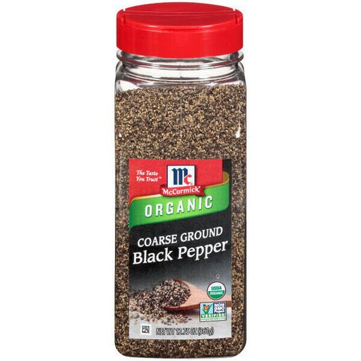 McCormick Coarse Ground Organic Pepper Black, 12.75 OZ (Pack of 1)