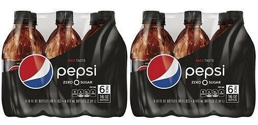 Pepsi Zero Sugar 16 Oz 6 Bottle Pack 2 Pack