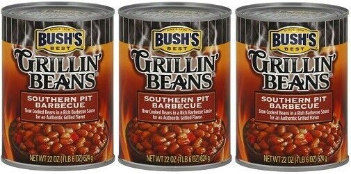 Bushs Best Grillin Beans Southern Pit Barbecue 3 Can Pack