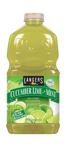 Langers Juice Cocktail, Cucumber Lime with Mint, 64 Fl. Oz. (Pack of 8)