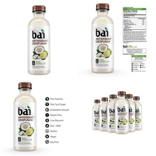 Bai Coconut Flavored Water, Andes Lime, Antioxidant Pack of 12