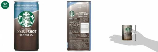 Starbucks Doubleshot, Espresso + Cream Light, 6.5 Ounce, 12 Pack