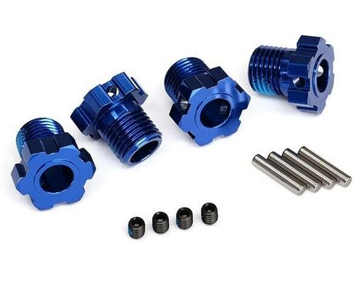 Traxxas 8654 Wheel Hubs Splined 17mm Blue (4) E-Revo VXL Brushless