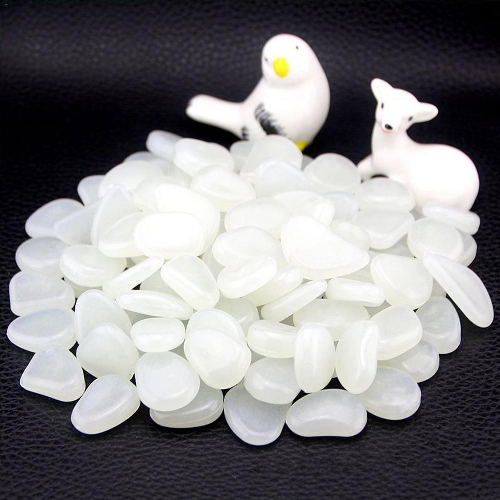 100/200PCS Garden Glowing Pebble Aquarium Water Tank Luminous Stone Garden Walkways Lawn Path Patio Yard Decor Luminous Pebbles thumbnail
