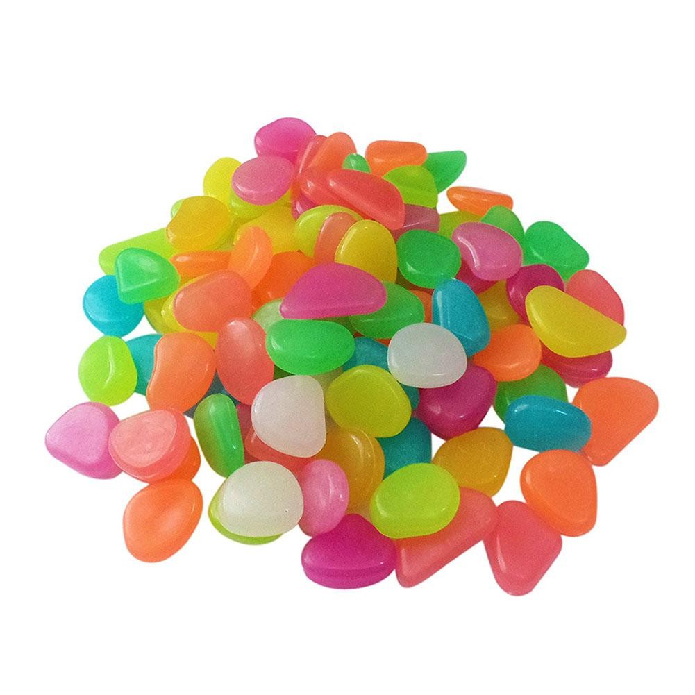 100/200PCS Garden Glowing Pebble Aquarium Water Tank Luminous Stone Garden Walkways Lawn Path Patio Yard Decor Luminous Pebbles thumbnail