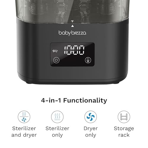 Baby Brezza SuperQuick 10 Minute Sterilizer Dryer Device Plastic: Silicone, Stainless Steel