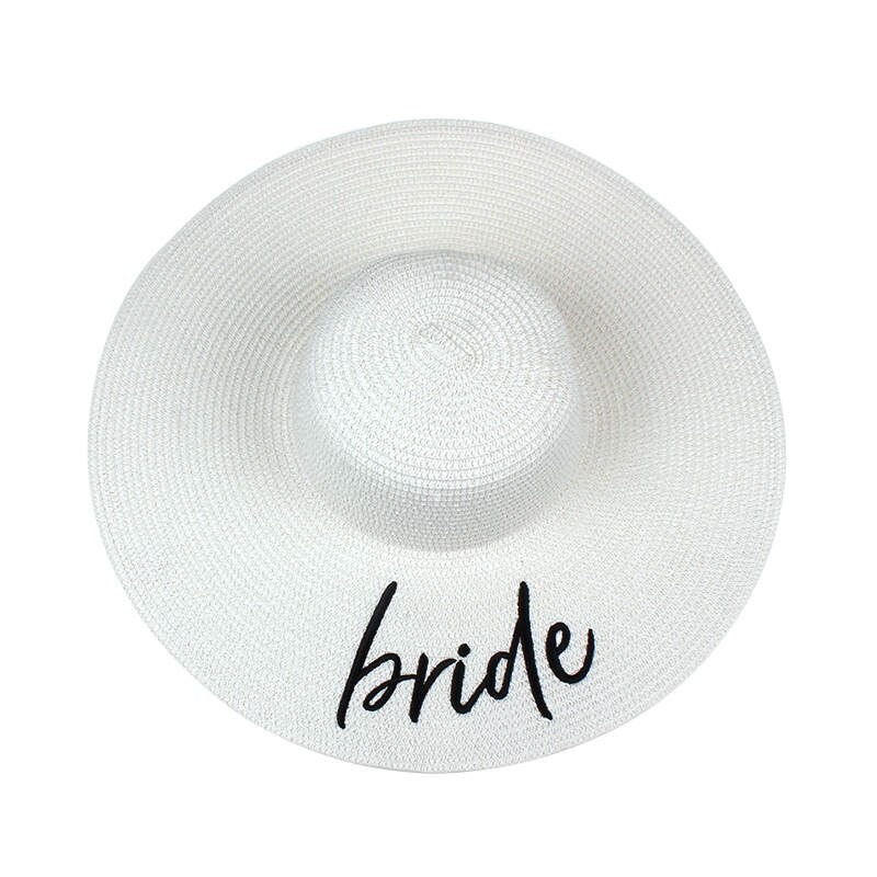 BRIDE Bride Tribe Floppy Summer Beach Sun Hats Honeymoon Bridesmaid Maid of Honor Party Cap Hats thumbnail