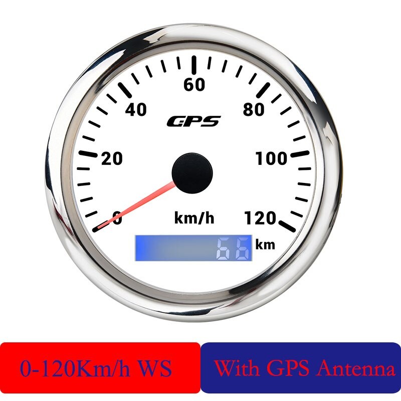 85MM GPS Speedometer for Motorcycle Marine Boat 7 Color Backlight 30~ 200 Km/h Boat Car Truck Speed Gauge Meter with GPS Antenna thumbnail