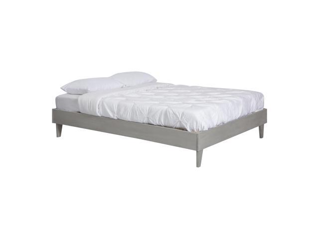 Walker Edison  Beds Grey - Gray Brush Solid Wood Queen Bed