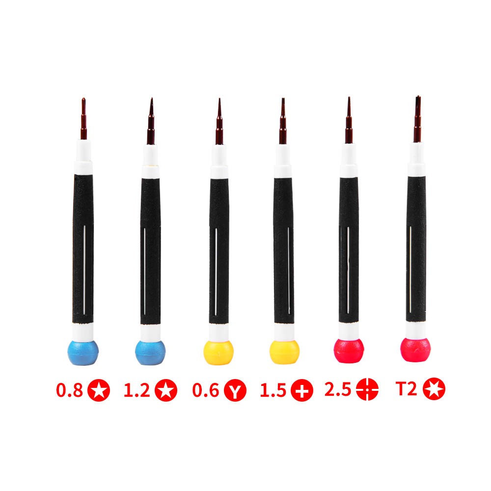 Kaisi-9306 6 in 1 Precision Screwdriver Set Torx Phillips Star S2 Alloy Magnetic Screwdriver for iPhone iPad Repair Tools