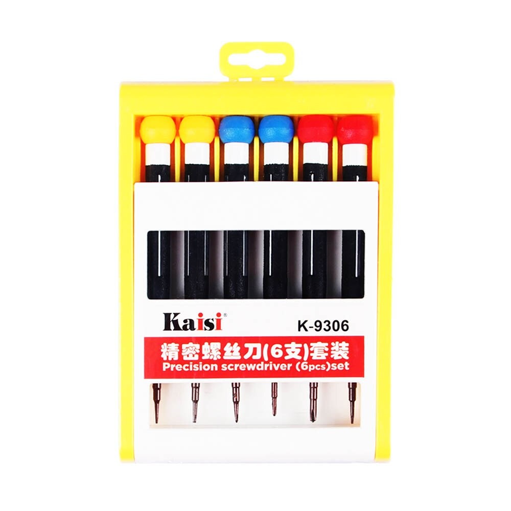 Kaisi-9306 6 in 1 Precision Screwdriver Set Torx Phillips Star S2 Alloy Magnetic Screwdriver for iPhone iPad Repair Tools thumbnail