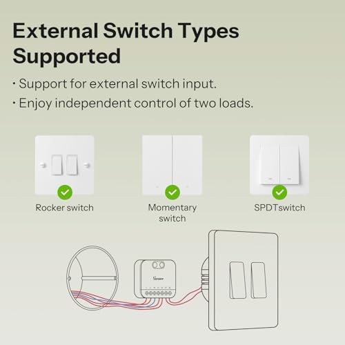 MINI Duo 2-Channel Zigbee 3.0 Smart Switch,16A Total Load Compact,Remote Auto Control Via Zigbee Hub thumbnail
