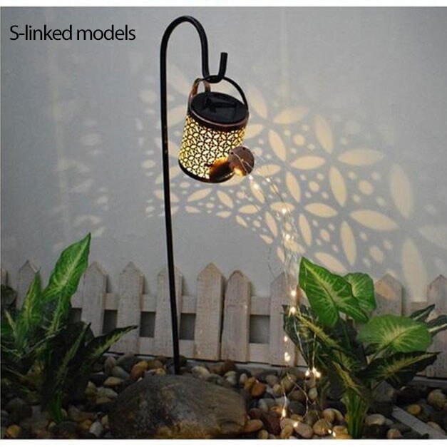 1 Pc Gardening Decor Lamp Shower Garden Art Light Watering Can LED Light Outdoor Lawn Path Lamp Yard DIY Decorative Lamp