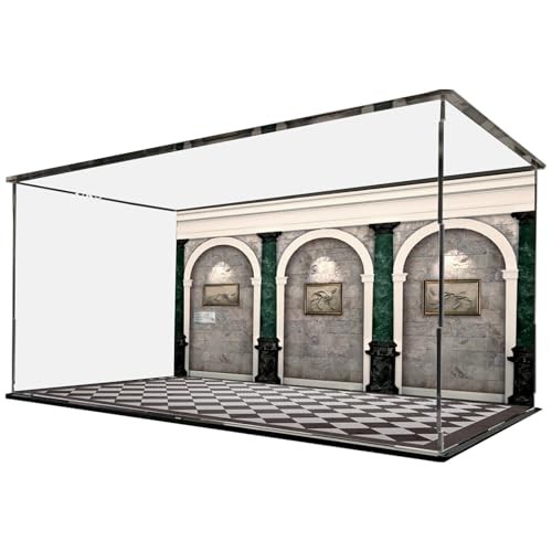 Acrylic Display Case Compatible with Lego 21320 Dinosaur Fossils Building Kit, Transparent Dustproof Showcase Sturdy and Protection Storage 42 X 24 X 