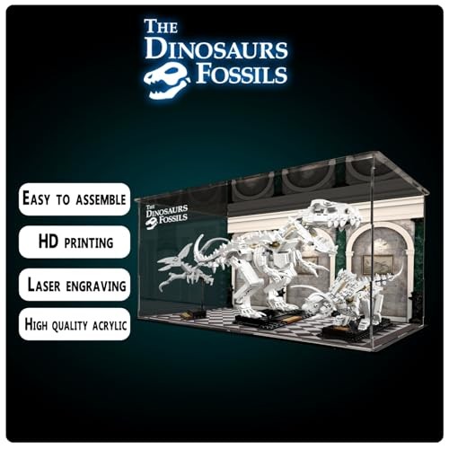 Acrylic Display Case Compatible with Lego 21320 Dinosaur Fossils Building Kit, Transparent Dustproof Showcase Sturdy and Protection Storage 42 X 24 X  thumbnail