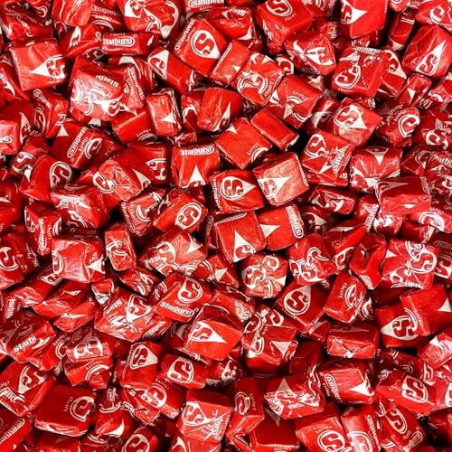 Starburst Cherry Chewy Candy - 1 LB  Single Flavor Red Soft Starburst Original Fruit Chews Candy  Individually Wrapped Bulk Candies  16 Oz