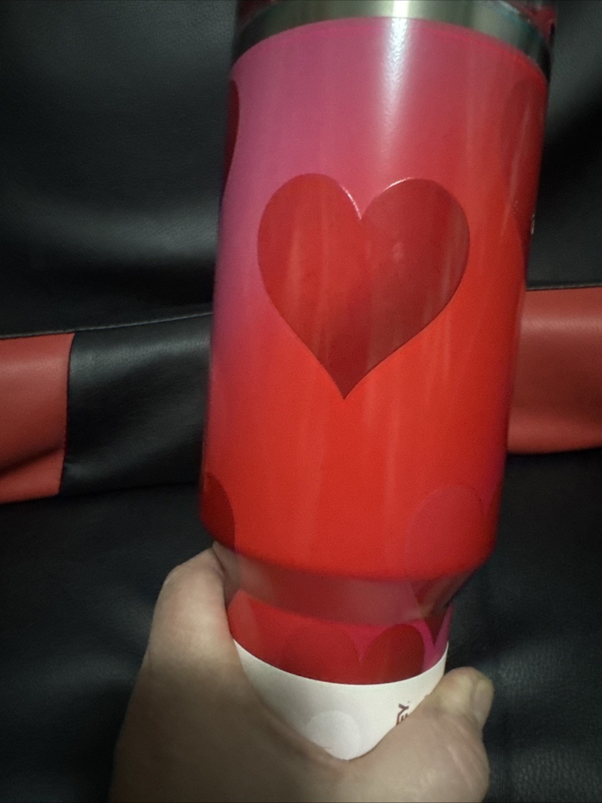 Missing straw Stanley 40 Oz Stainless Steel H2.0 Flowstate Quencher Tumbler Rouge Heart Gradient