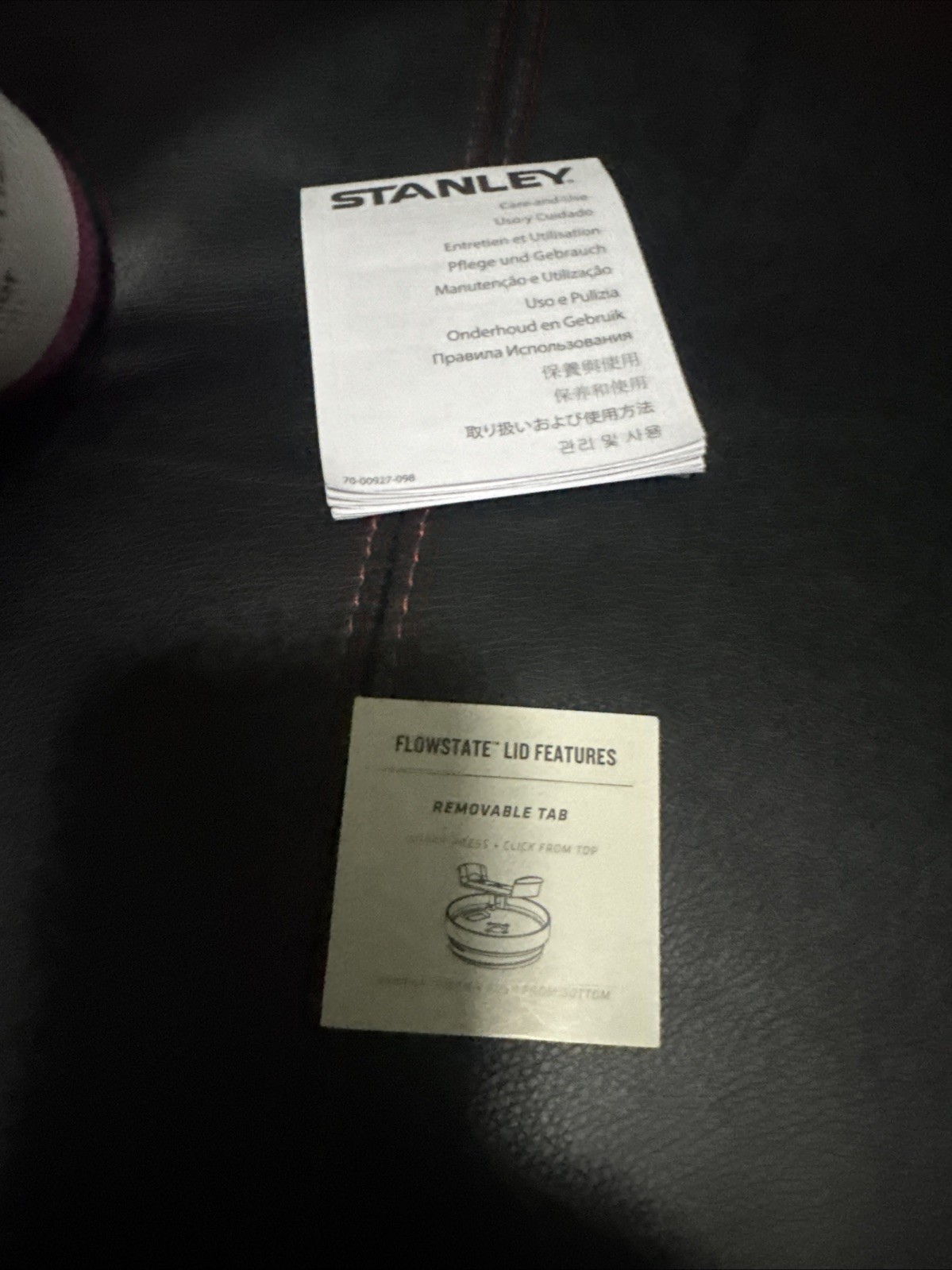 Missing straw Stanley 40 Oz Stainless Steel H2.0 Flowstate Quencher Tumbler Rouge Heart Gradient