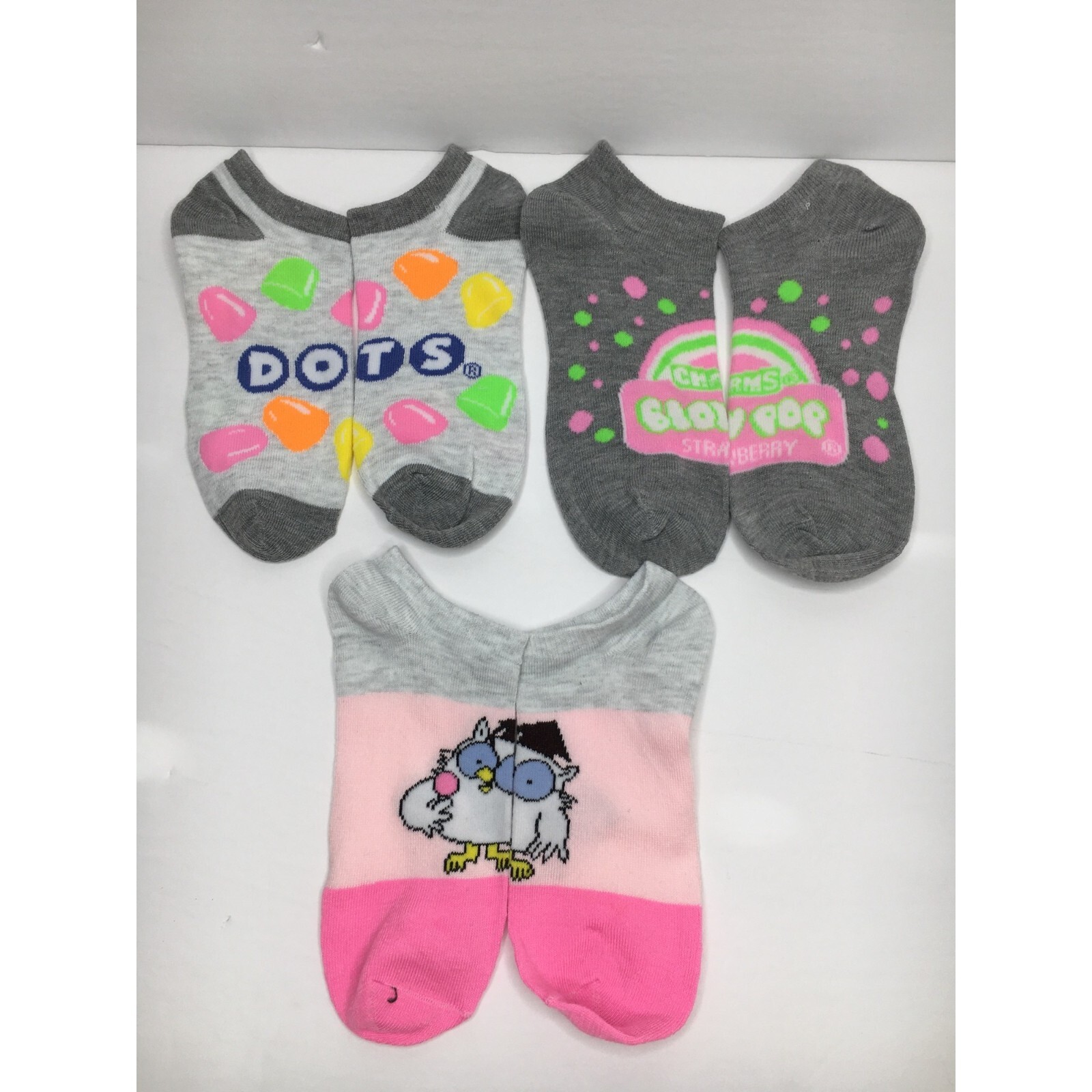 Pickle & Dot Tootsie Roll Pop Assorted Candy Socks 10-Pair Pack Purple Blue thumbnail