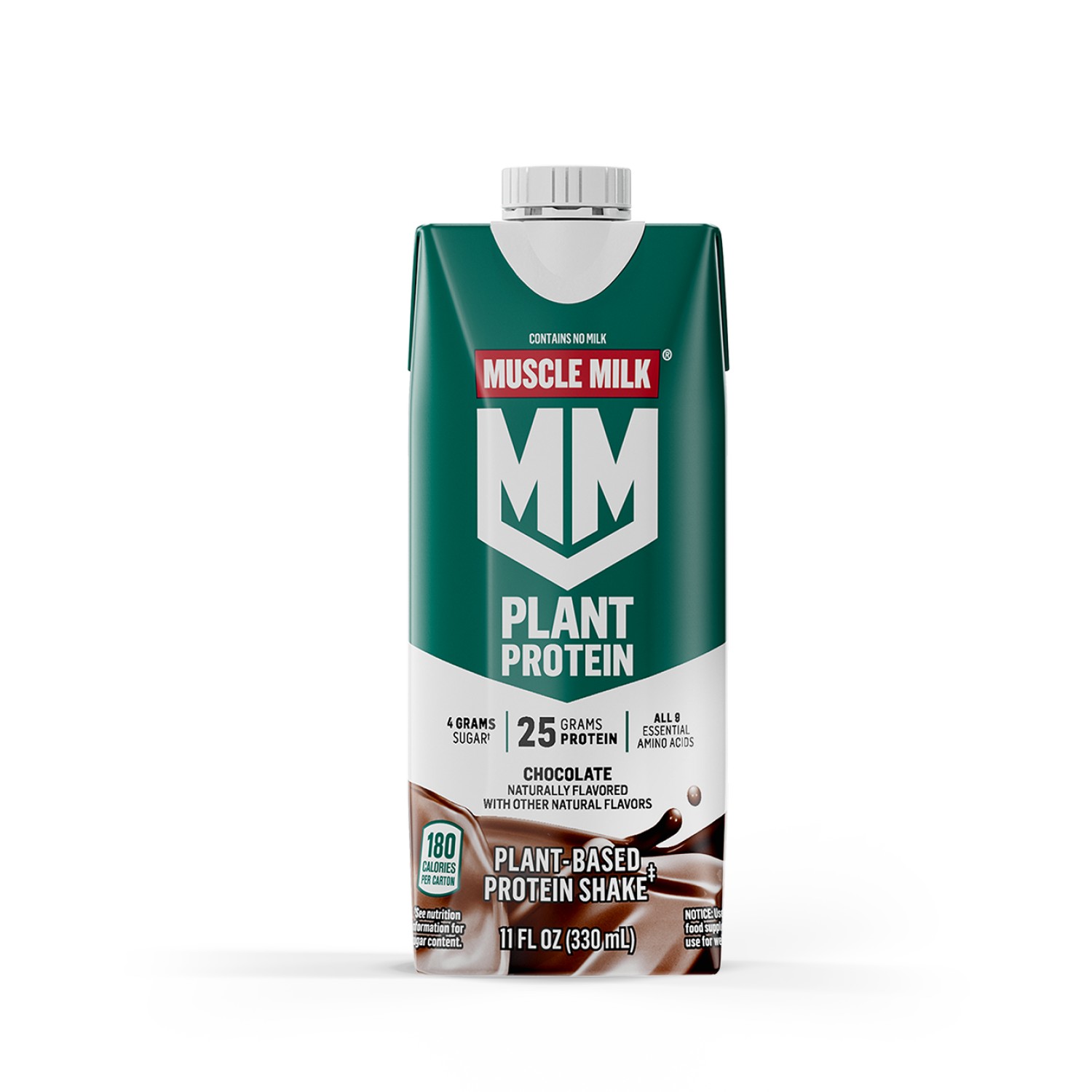 Muscle Milk | Plant Protein Shake | Chocolate | 11 Fl Oz | 12 Pack