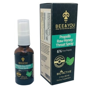 Bee & You, Propolis Raw Honey Throat Spray , 1 Fl Oz (30 Ml)