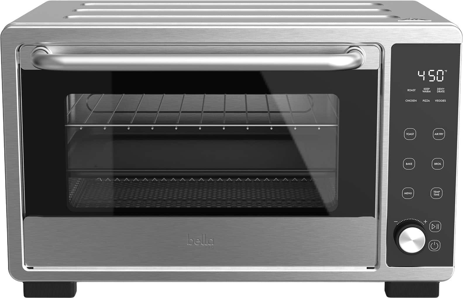 Bella PRO - 6-Slice Air Fryer Toaster Oven (0.88 Cu. Ft.) - Stainless Steel