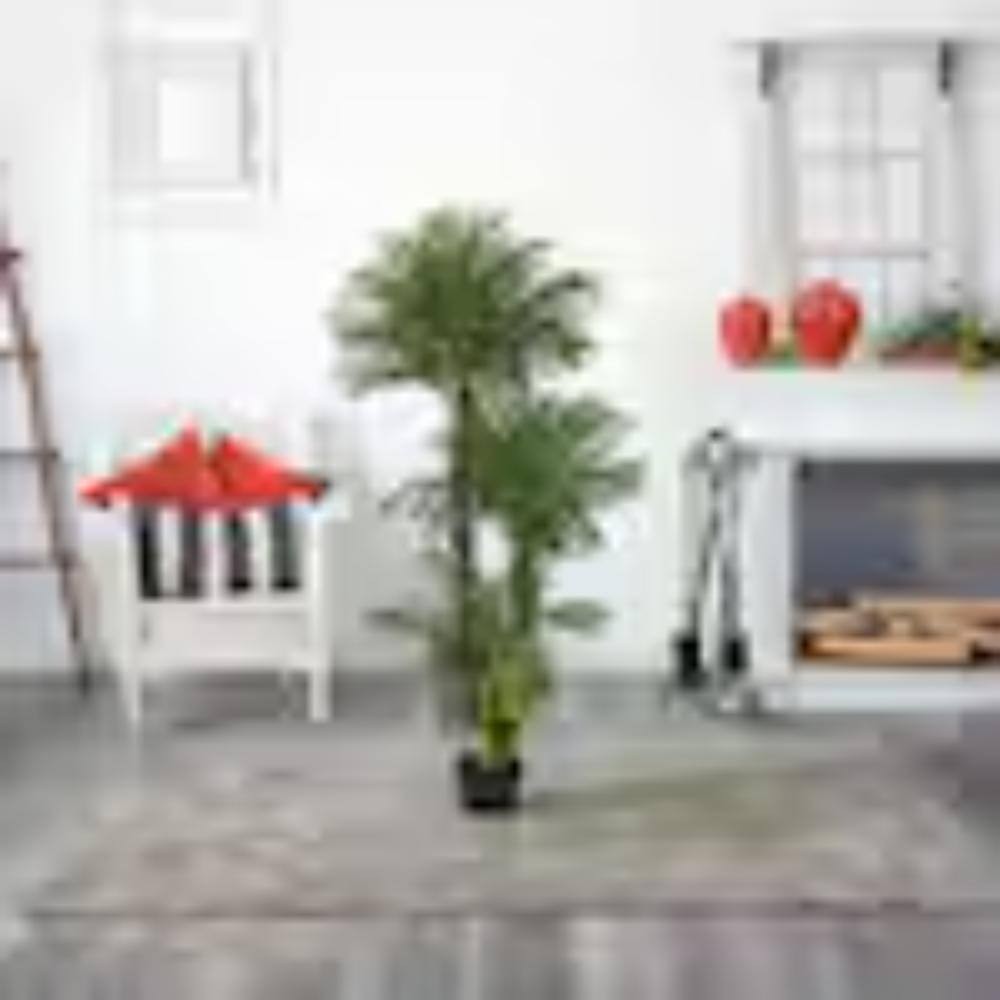 BreeBe - 5' Triple Phoenix Palm Artificial Tree - Green