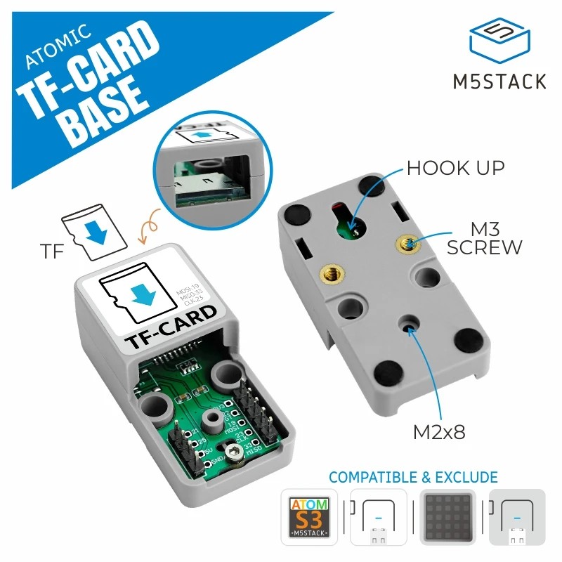 M5Stack Official ATOMIC TF-Card Reader Base