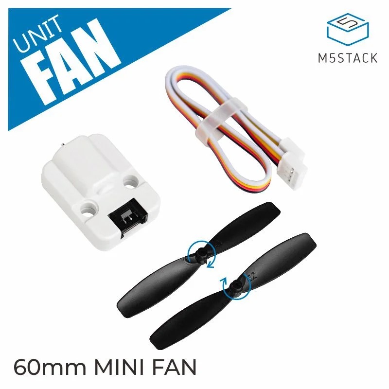 M5Stack Official Mini Fan Unit - N20 Magnetic Motor with Propellers
