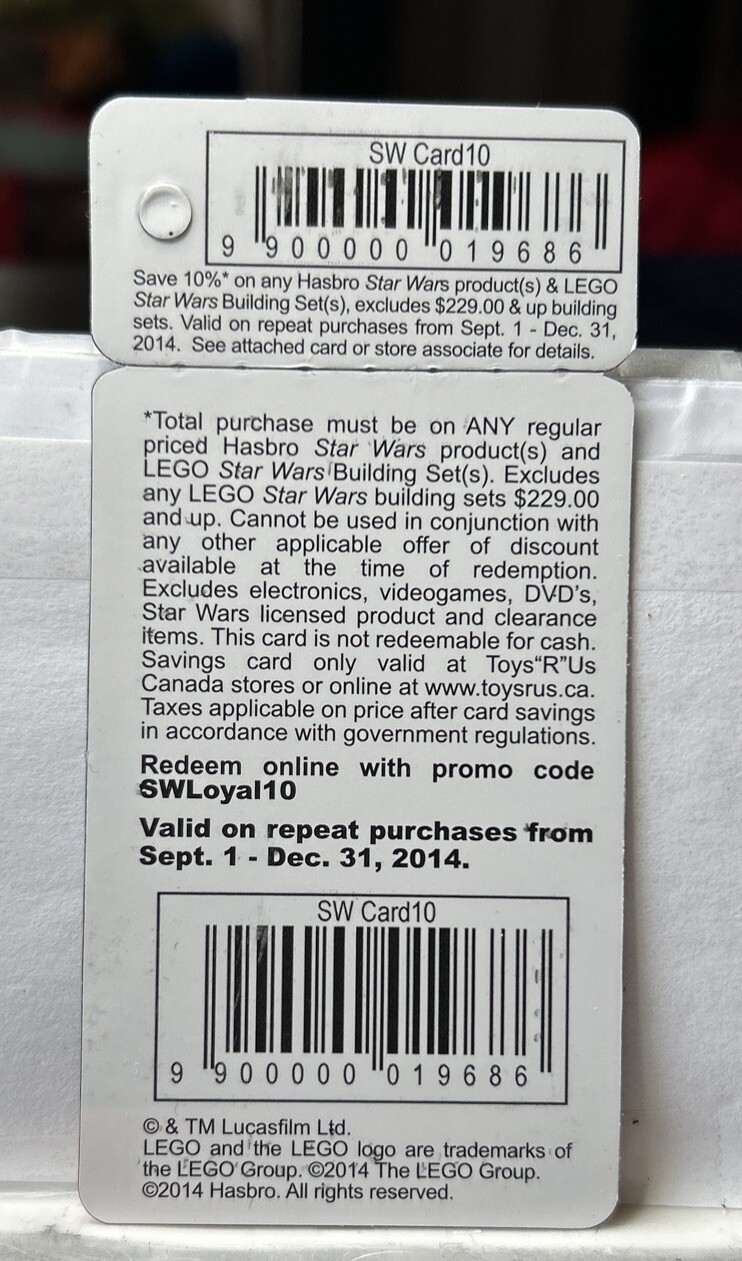 Star Wars Rebels Toys R Us 3 Lenticular Card 2014 thumbnail