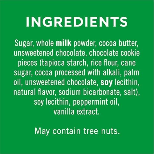 GHIRARDELLI Milk Chocolate Mint Cookie SQUARES, 7.1 Oz Bag Premium Holiday Chocolate Candy with Crunchy Cookie Bits thumbnail