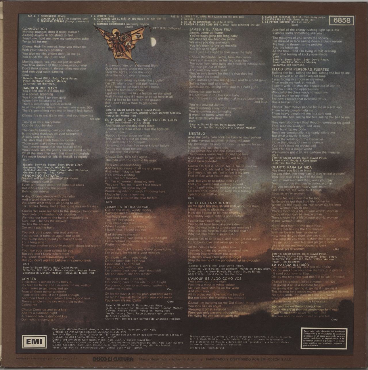 Kate Bush La Patada Interior Argentinean Promo Vinyl LP thumbnail