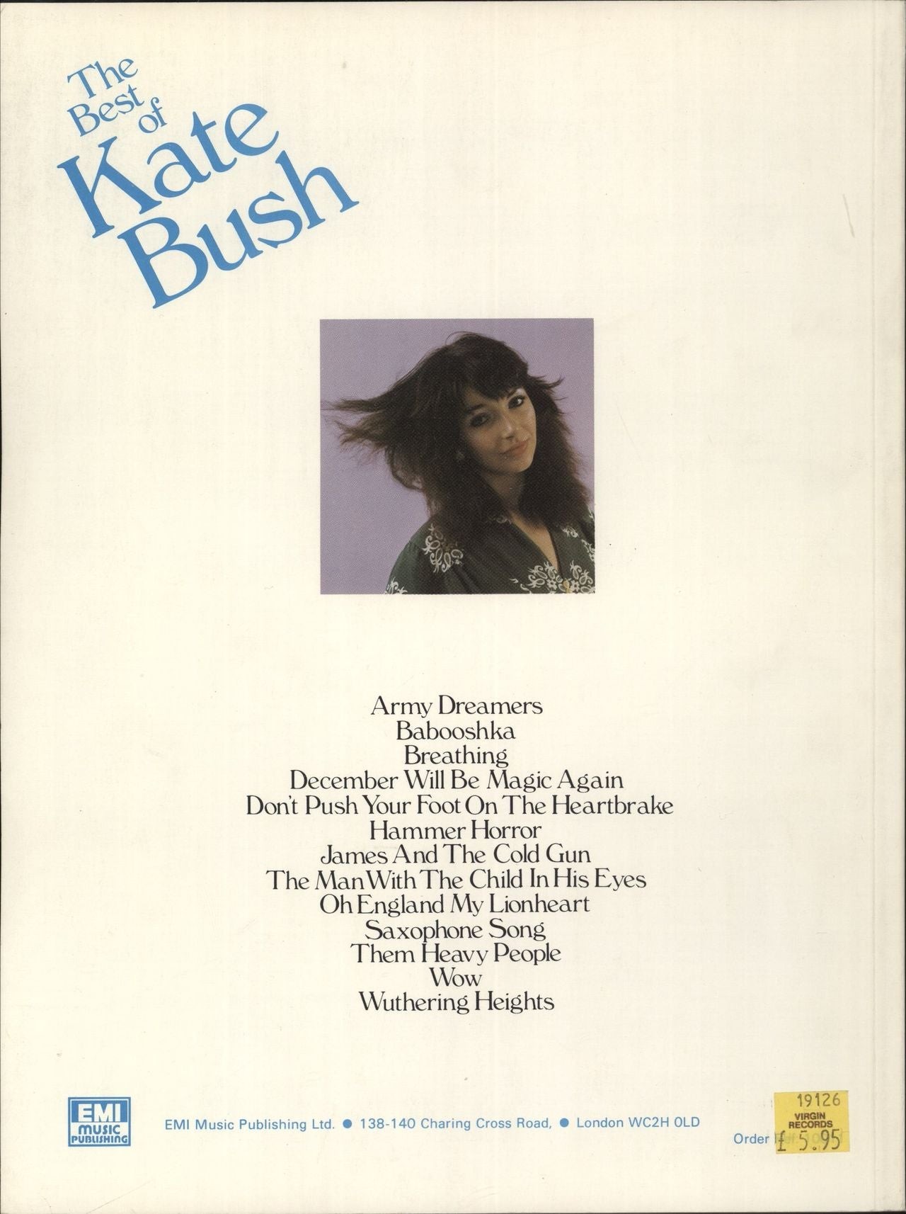 Kate Bush the Best of Kate Bush UK Book thumbnail