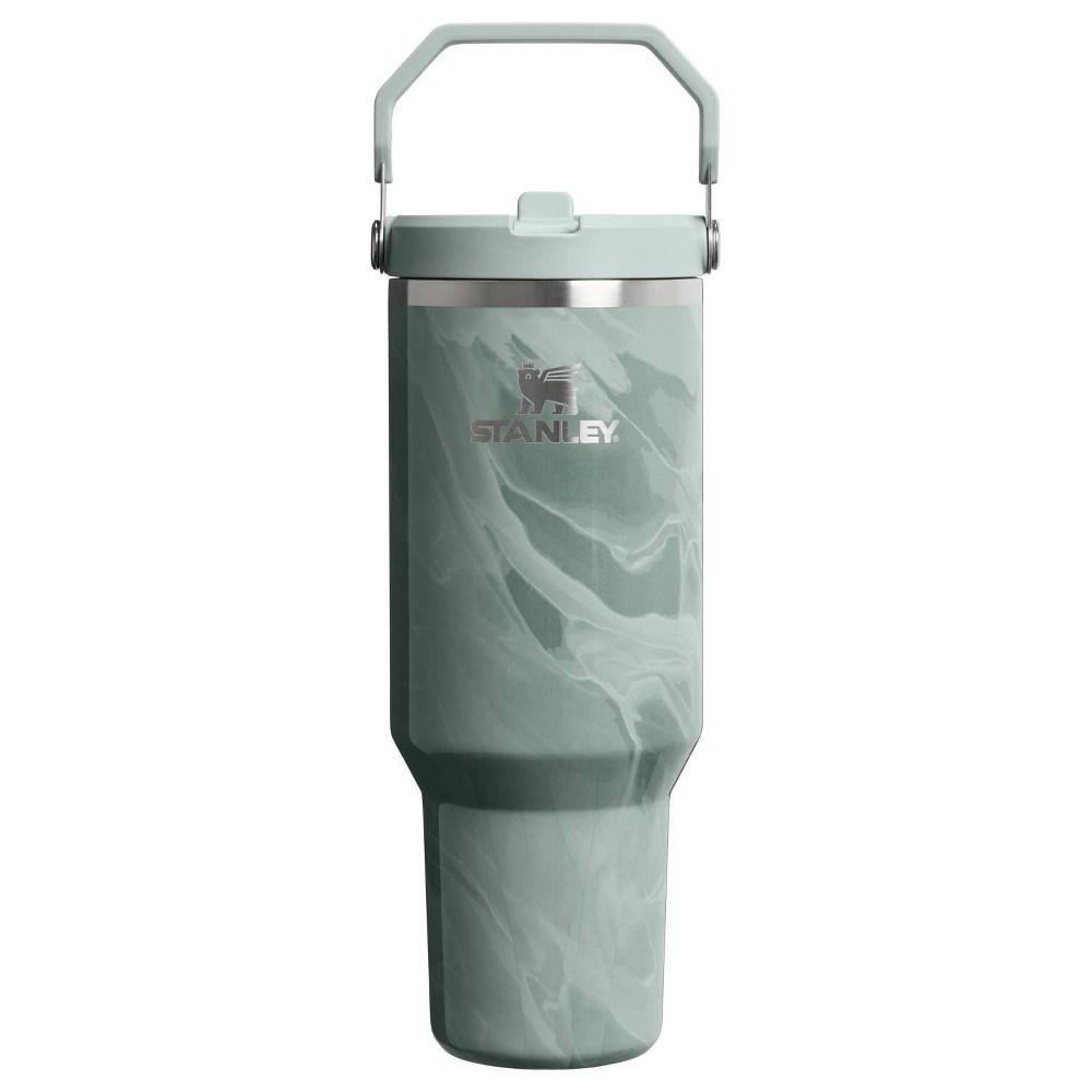 Stanley 40 Oz Stainless Steel Ice Flow Flip Straw Tumbler Agate Calacatta