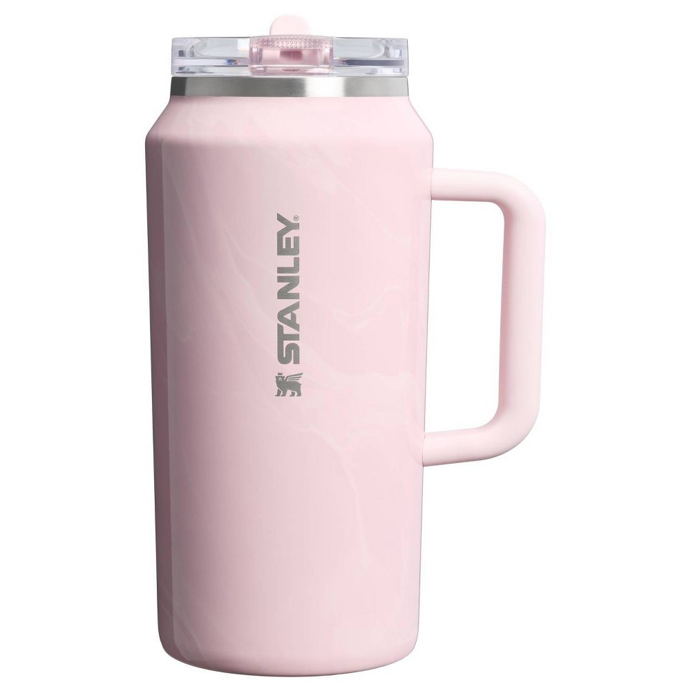 Stanley 64 Oz Stainless Steel Quencher Pro Tour Tumbler Pink Amethyst Calacatta