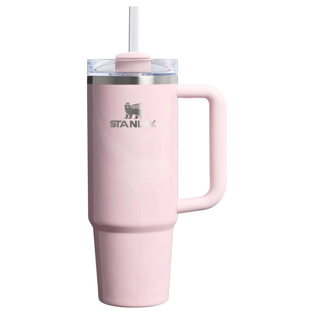 Stanley 30 Oz Stainless Steel H2.0 Flowstate Quencher Tumbler Pink Amethyst Calacatta