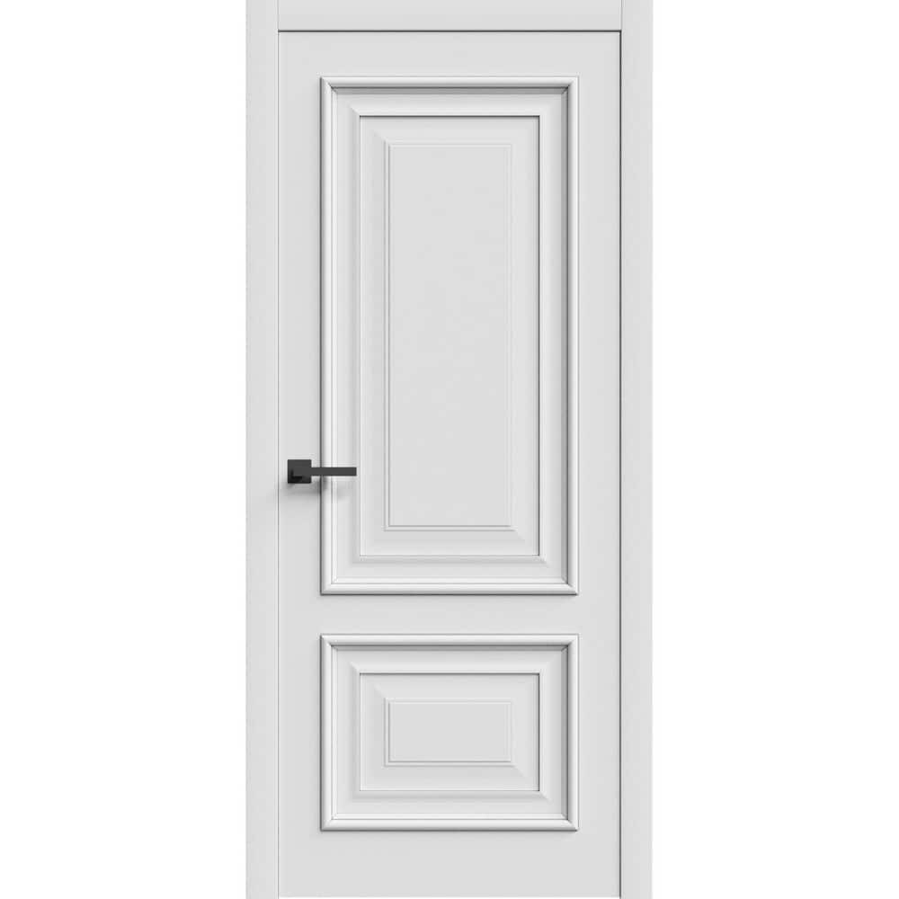 Interior Door 30 X 80 Inches | CLASSIC 2289 White Enamel | Single Regular Panel Frame Handle | Bathroom Bedroom Doors