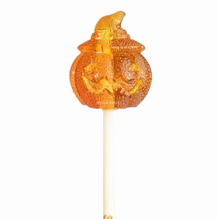 Sparko Sweets Natural Jack-O -Lantern 3D Honey Lollipops  16 Pcs  1.13-inches Diameter  Made in USA  No Artificial Ingredients  No Corn Syrup  Local P