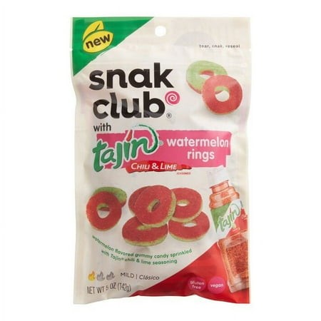 Snak Club Tajin Chili and Lime Watermelon Rings 5 Oz. 2 Each Pack of 3