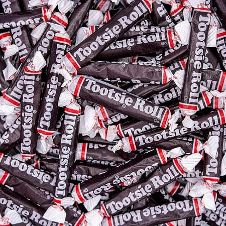 Tootsie Roll Twists Chocolate Candy - 1 Pound - Chewy  Chocolatey  Long Individually Wrapped Bulk Candy Pack