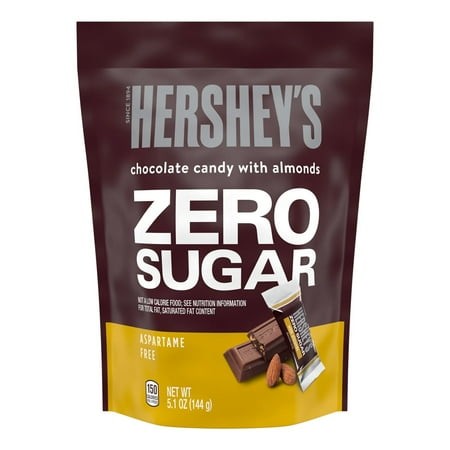 Hershey S Zero Sugar Chocolate with Almonds Candy Bars - 5.1 Oz Packaging May Vary
