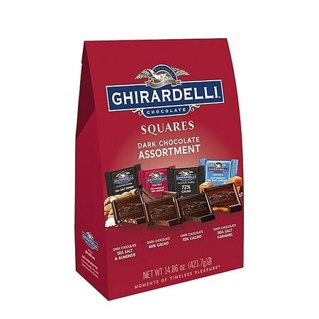 Ghirardelli Squares Dark Chocolate Assorted Candy Bar  14.86 Oz. Pack of 2