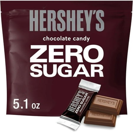 Pack of 2 - Hersheys Zero Sugar Chocolate Candy Bag  5.1 Oz Packaging May Vary