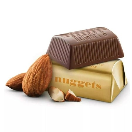 HERSHEY’S Nuggets Milk Chocolate with Almonds Bulk Candy  2 Lb Bag